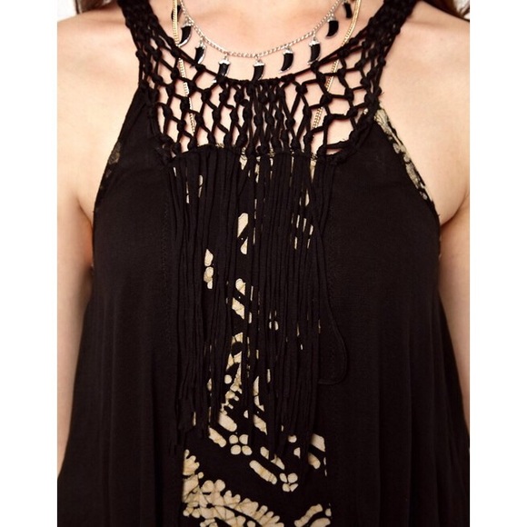 Free People crochet fringe tiger lily top - Picture 4 of 8